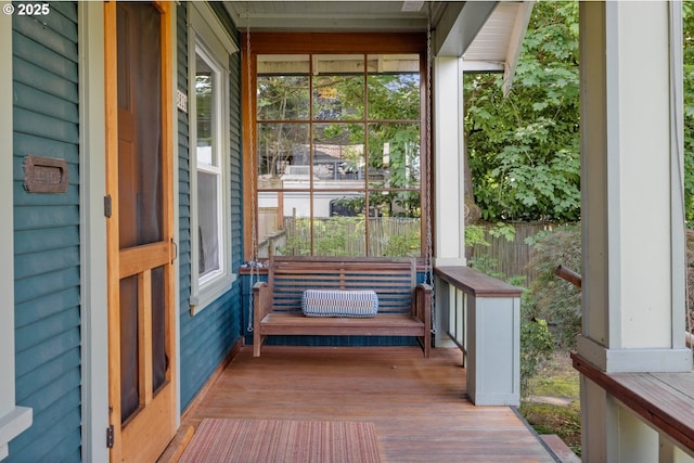 sunroom with a healthy amount of sunlight