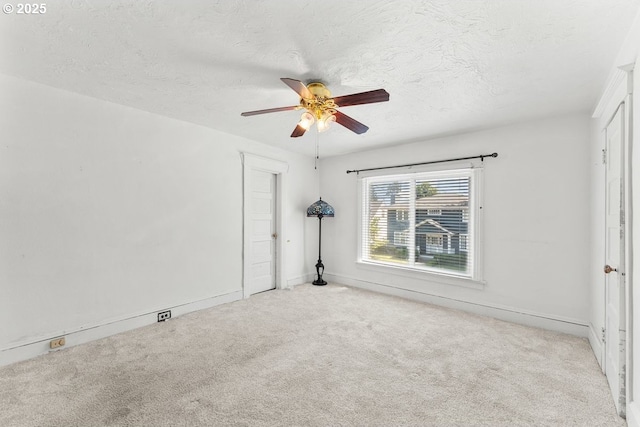 4529 SE 44th Ave, Portland, OR 97206 - spare room featuring ceiling fan, carpet, and a textured ceiling