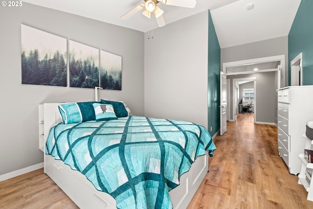 14640 SW Redbud Way, Beaverton, OR 97007 - bedroom featuring light wood-style flooring and a ceiling fan