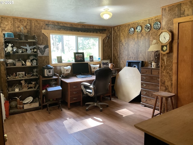 39798 Bear Gulch Rd, Sumpter, OR 97877 - office space with light wood finished floors and wood walls