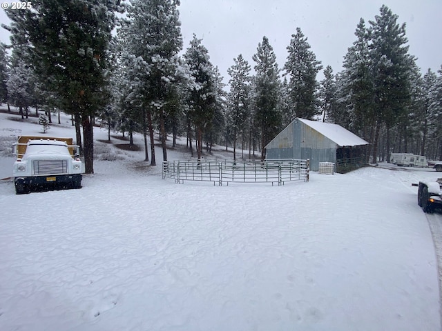 39798 Bear Gulch Rd, Sumpter, OR 97877 - yard layered in snow featuring an outdoor structure