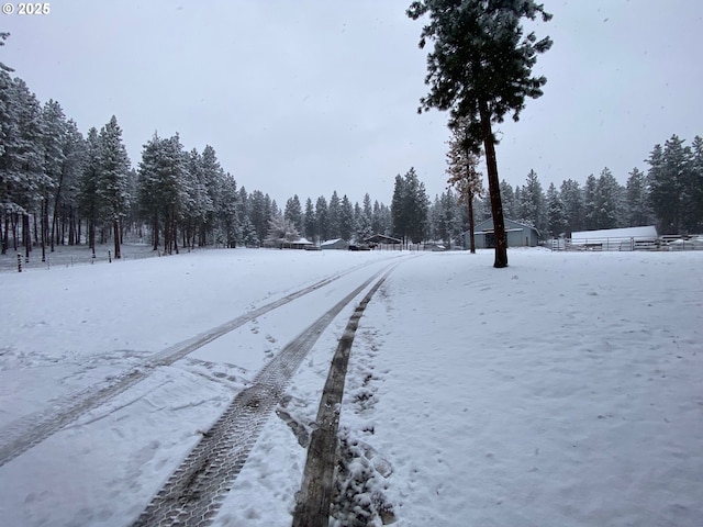 39798 Bear Gulch Rd, Sumpter, OR 97877 - snowy yard with a wooded view