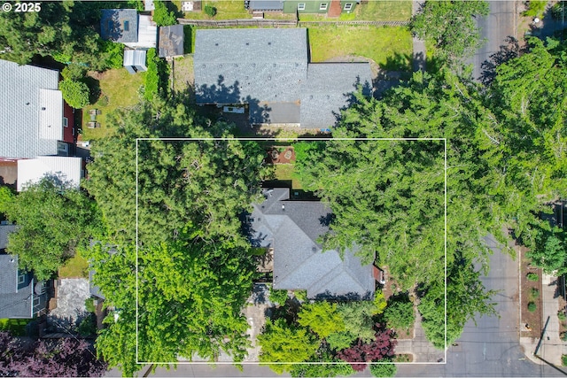 3575 NE Emerson St, Portland, OR 97211 - aerial perspective of suburban area with property parcel outlined