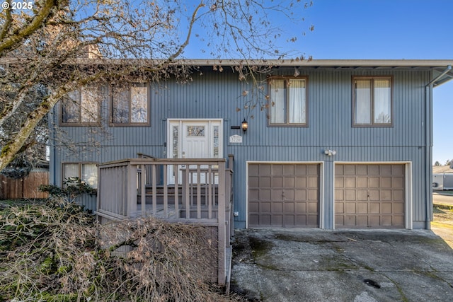 split foyer home with a garage