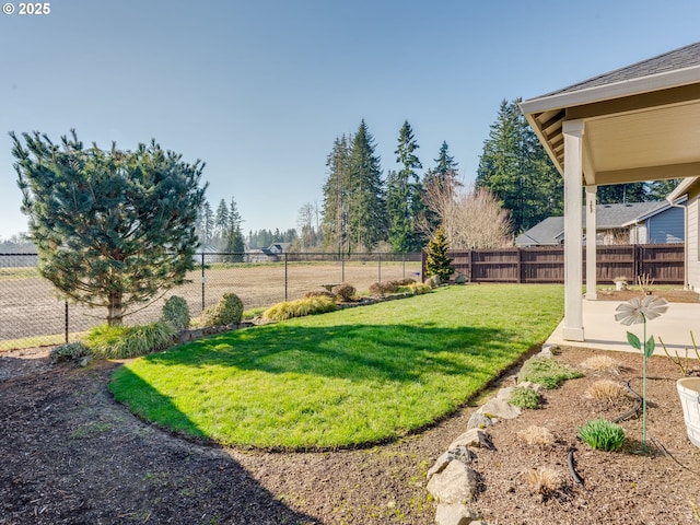 view of yard with a patio