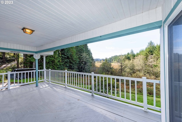 view of patio featuring a deck