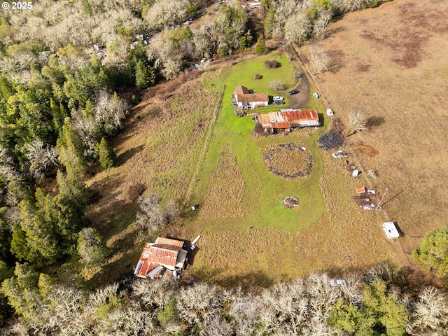 bird's eye view featuring a rural view