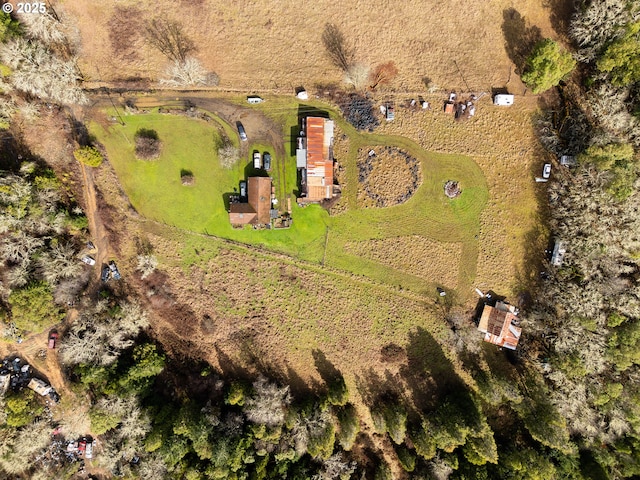 bird's eye view featuring a rural view