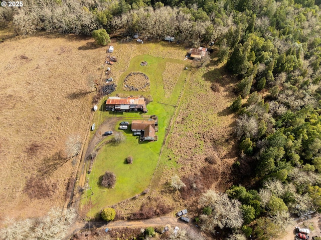 drone / aerial view featuring a rural view