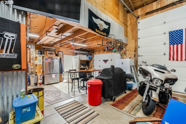 7655 Elliott St, Bay City, OR 97107 - garage with freestanding refrigerator