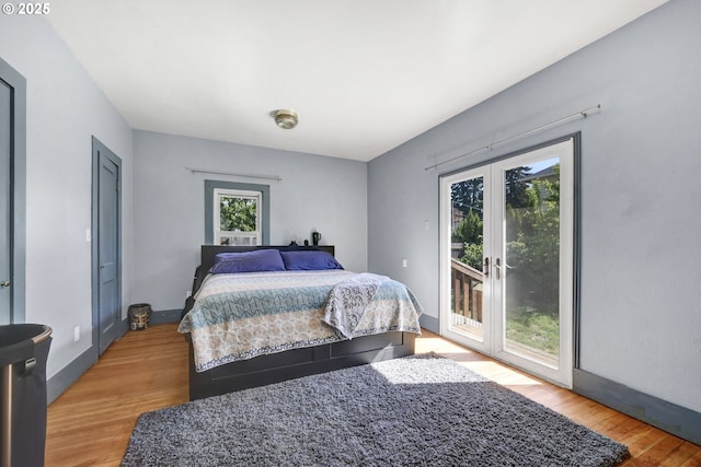 803 Main St, Philomath, OR 97370 - bedroom featuring french doors, access to outside, and light wood finished floors