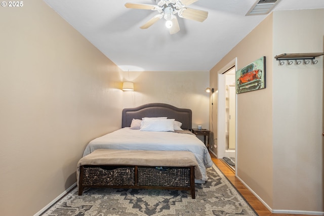 1175 Northside Rd, Sutherlin, OR 97479 - bedroom featuring wood finished floors, baseboards, and a ceiling fan