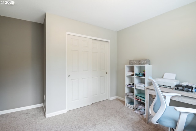 view of carpeted office