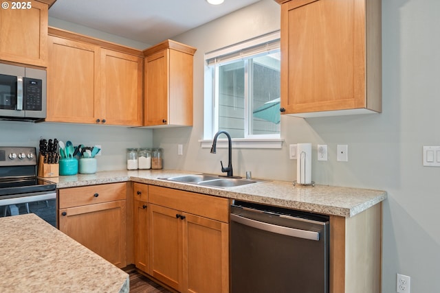 kitchen with stainless steel appliances and sink