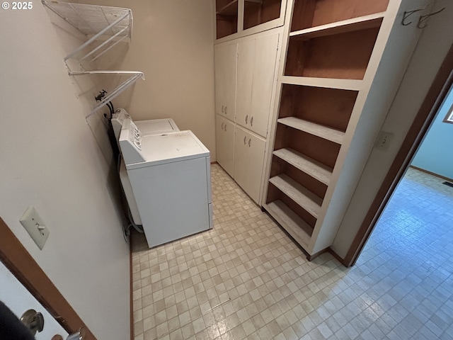 washroom featuring laundry area, light floors, and washer hookup