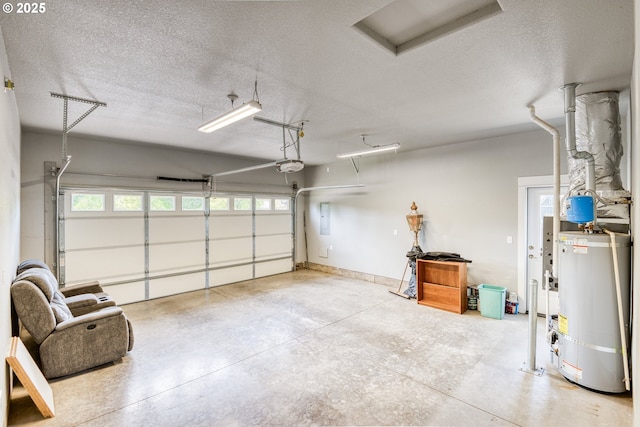 1545 E Fourth Ave, Sutherlin, OR 97479 - garage featuring gas water heater, a garage door opener, and electric panel