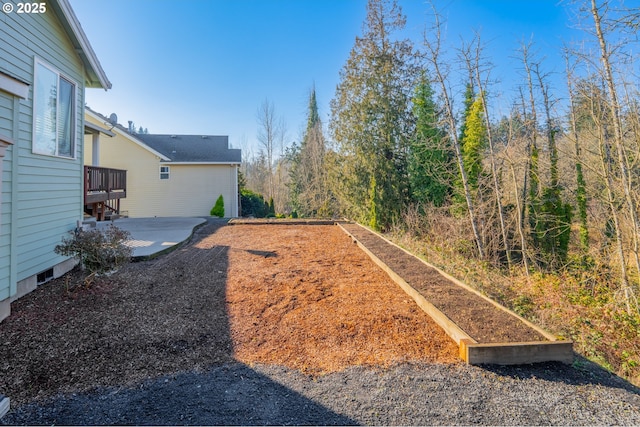 view of yard with a patio area