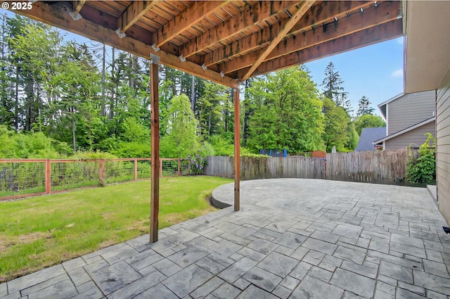 view of patio / terrace with a fenced backyard