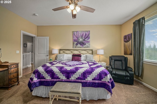 2356 Benjamin Ave, Salem, OR 97304 - carpeted bedroom with multiple windows, ceiling fan, and baseboards