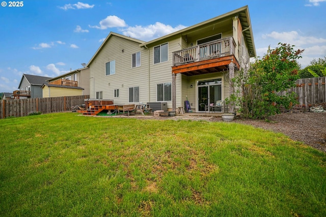 2356 Benjamin Ave, Salem, OR 97304 - back of property with a balcony, a patio, and a deck