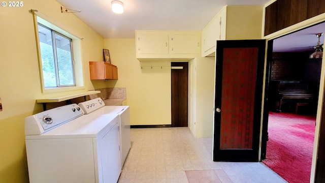 2965 S Myrtle Rd, Myrtle Creek, OR 97457 - laundry room with washer and dryer, cabinet space, and light floors
