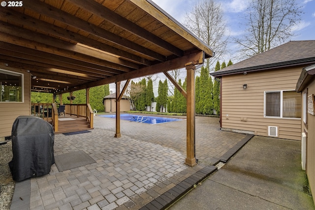 610 NE Sundance Ct, Hillsboro, OR 97124 - view of patio / terrace with a wooden deck and a grill