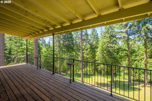 32475 Beymer Rd, Eugene, OR 97405 - deck with a wooded view