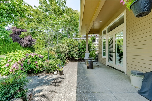 view of patio / terrace with french doors