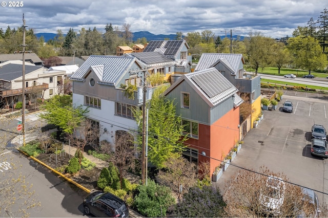321 Mill St Unit 4, Eugene, OR 97401 - birds eye view of property with a mountain view and a residential view