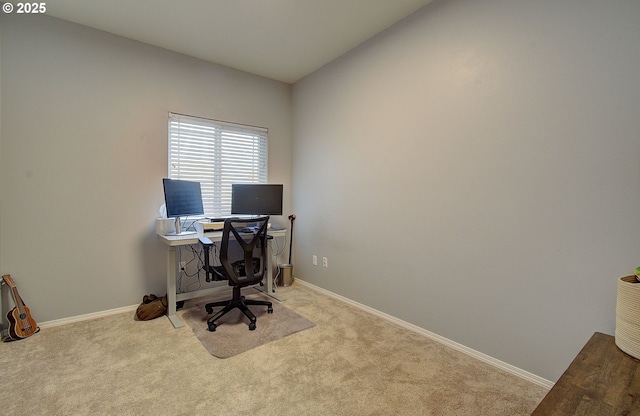 view of carpeted office