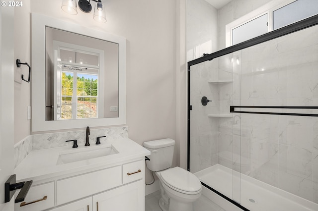 17733 NW Layla Ter Lot 6, Portland, OR 97229 - full bath featuring vanity, toilet, and a marble finish shower