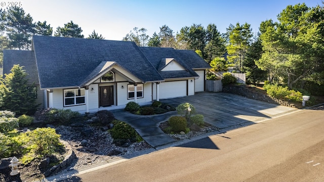 view of front of home featuring a garage