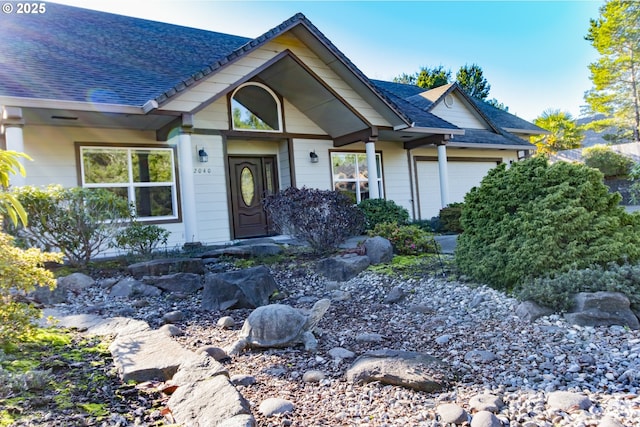 view of front of house featuring a garage