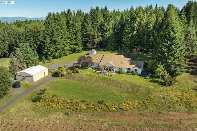 17385 NE Fairview Dr, Dundee, OR 97115 - aerial view of property and surrounding area with a forest