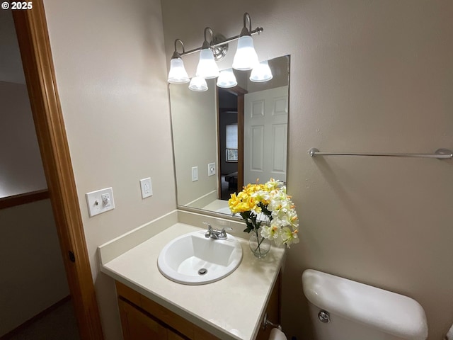 half bath with toilet and vanity