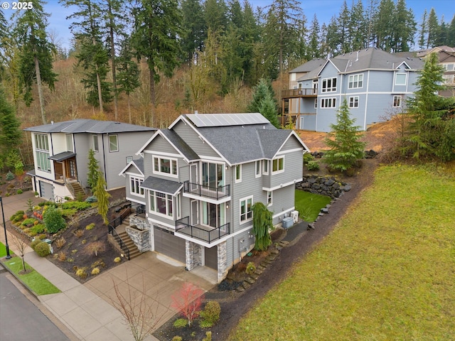 bird's eye view with a residential view