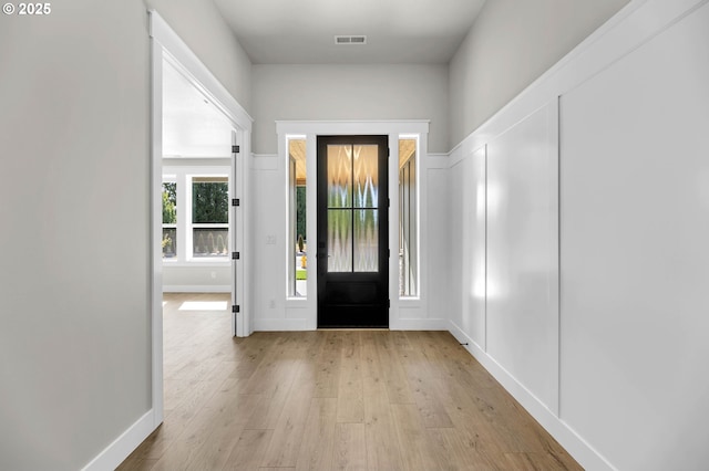 entryway featuring light wood-type flooring