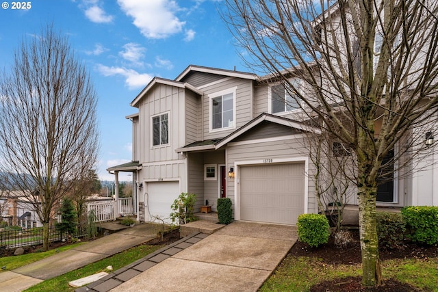 view of front of house featuring a garage