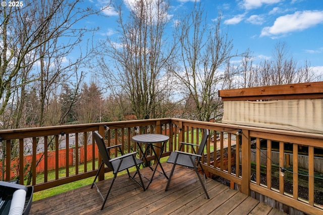 view of wooden deck