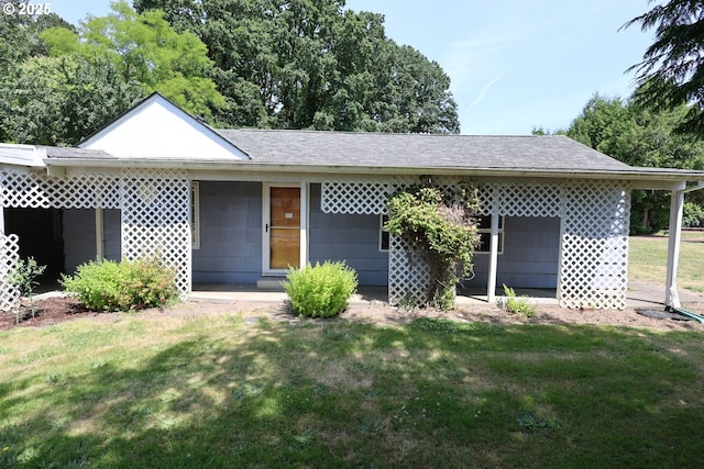 21223 NW Bendemeer Rd, Hillsboro, OR 97124 - view of front of home with a front lawn and roof with shingles