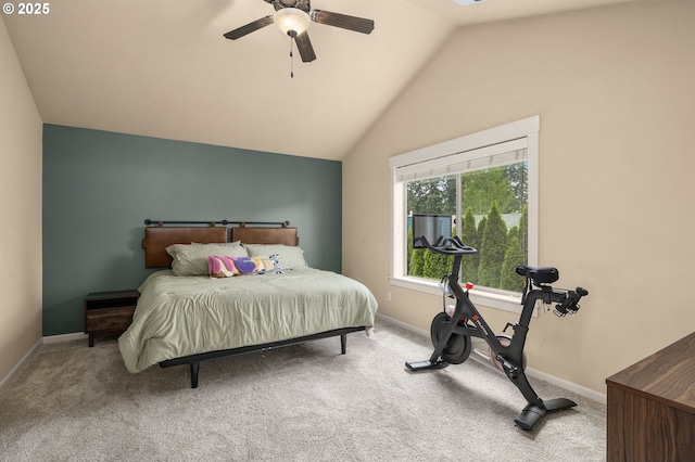 17760 SW Robert Ln, Beaverton, OR 97078 - carpeted bedroom featuring lofted ceiling and a ceiling fan