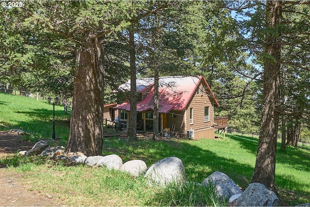 83863 Ollokot Ln, Joseph, OR 97846 - view of front facade with a front lawn and metal roof