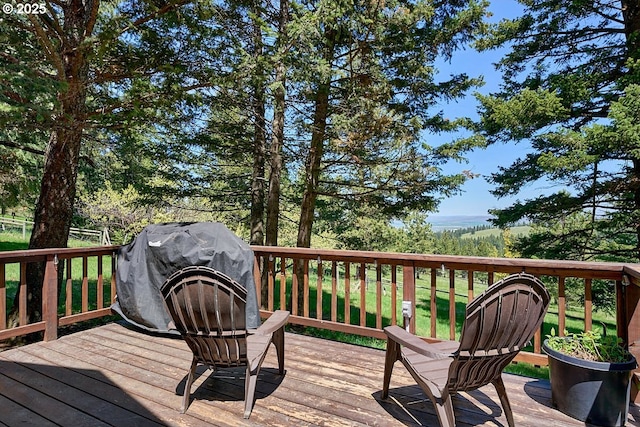 83863 Ollokot Ln, Joseph, OR 97846 - wooden deck with area for grilling