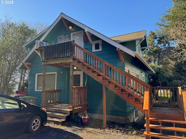 564566 Alameda Ave, Astoria, OR 97103 - view of home's exterior with stairs and a wooden deck