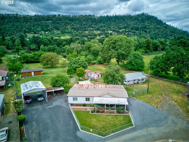 1548 Harlan St, Roseburg, OR 97471 - aerial view of property and surrounding area with a heavily wooded area