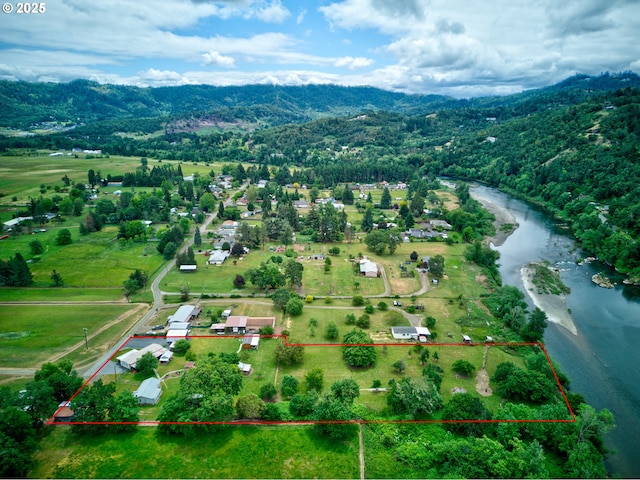 1548 Harlan St, Roseburg, OR 97471 - view of property location with a mountain backdrop and property boundaries highlighted