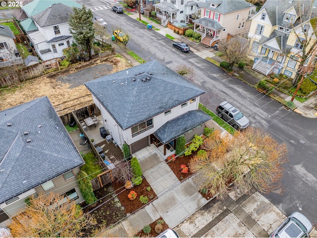 aerial view featuring a residential view