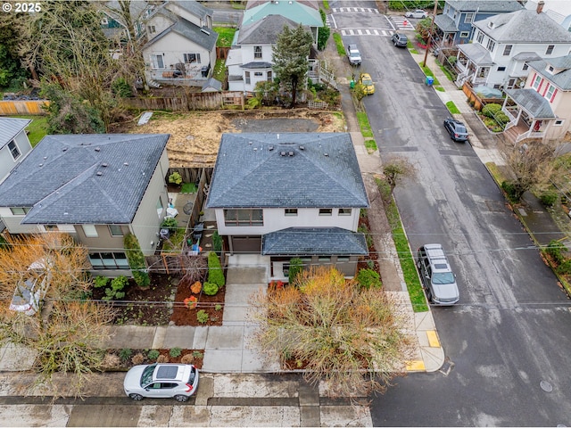 drone / aerial view featuring a residential view