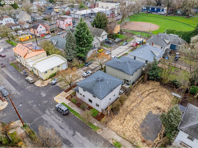 bird's eye view with a residential view