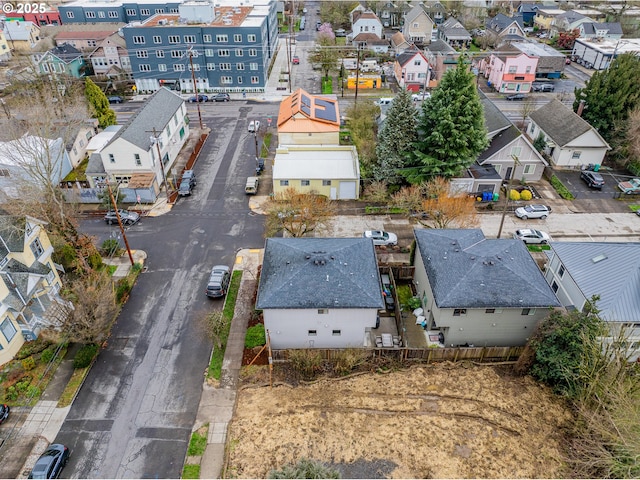 drone / aerial view with a residential view